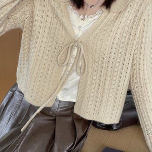 women's long sleeve woolen knitted sweater